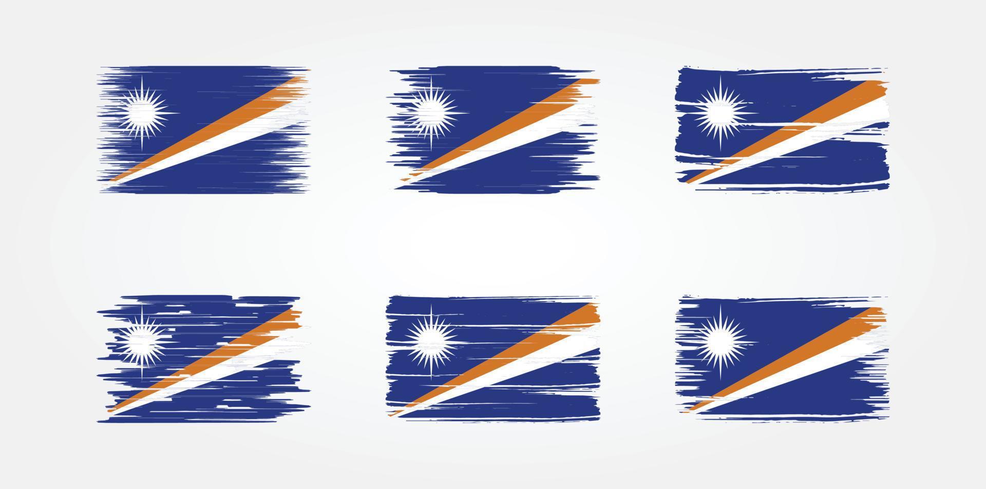 colección de banderas de las islas marshall. bandera nacional vector