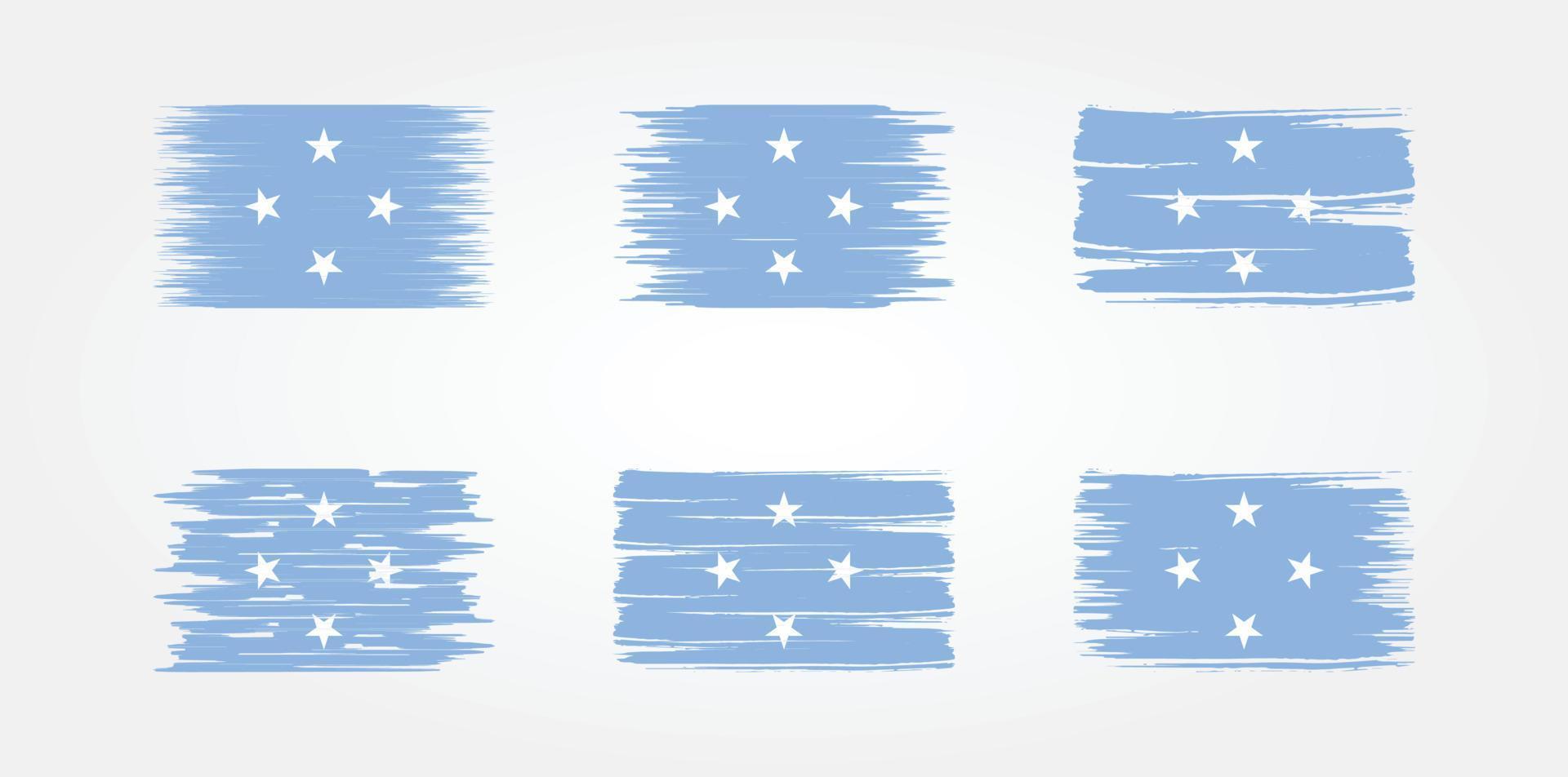 colección de banderas de micronesia. bandera nacional vector