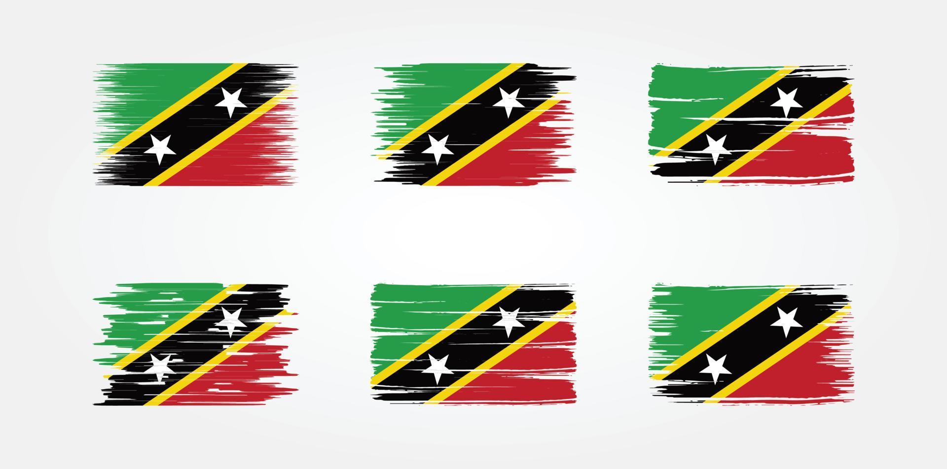 Saint Kitts and Nevis Flag Collection. National Flag vector