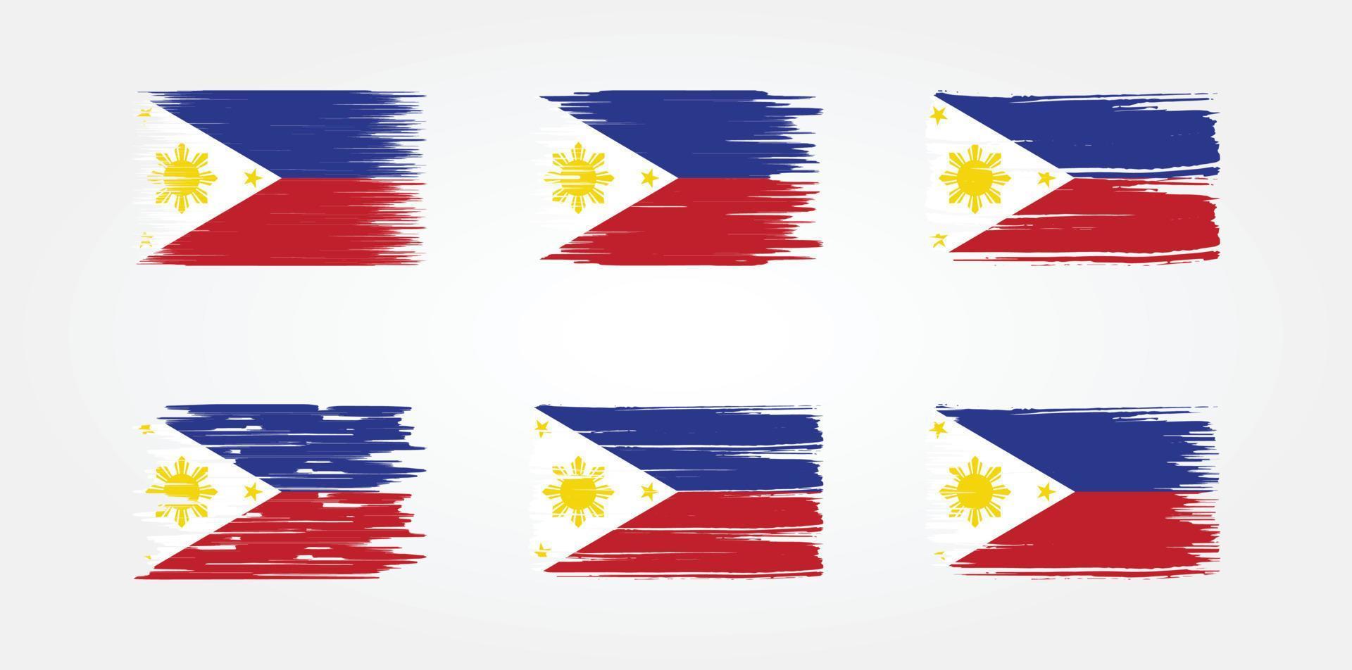 colección de banderas de filipinas. bandera nacional vector