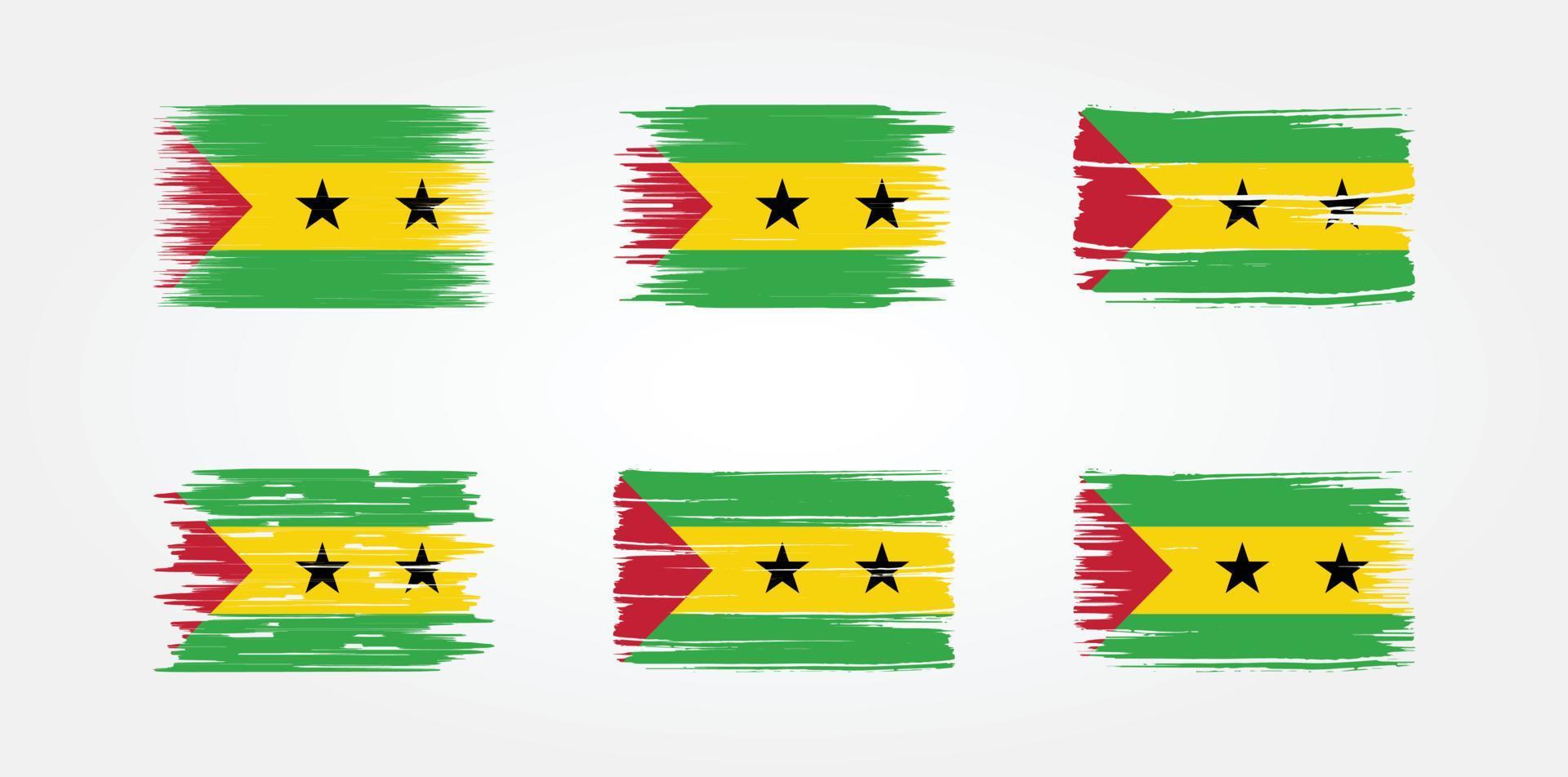 Sao Tome and Principe Flag Collection. National Flag vector
