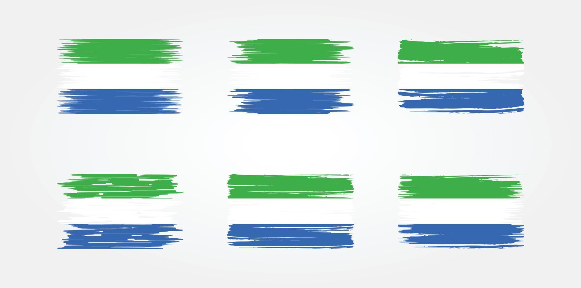 Sierra Leone Flag Collection. National Flag vector