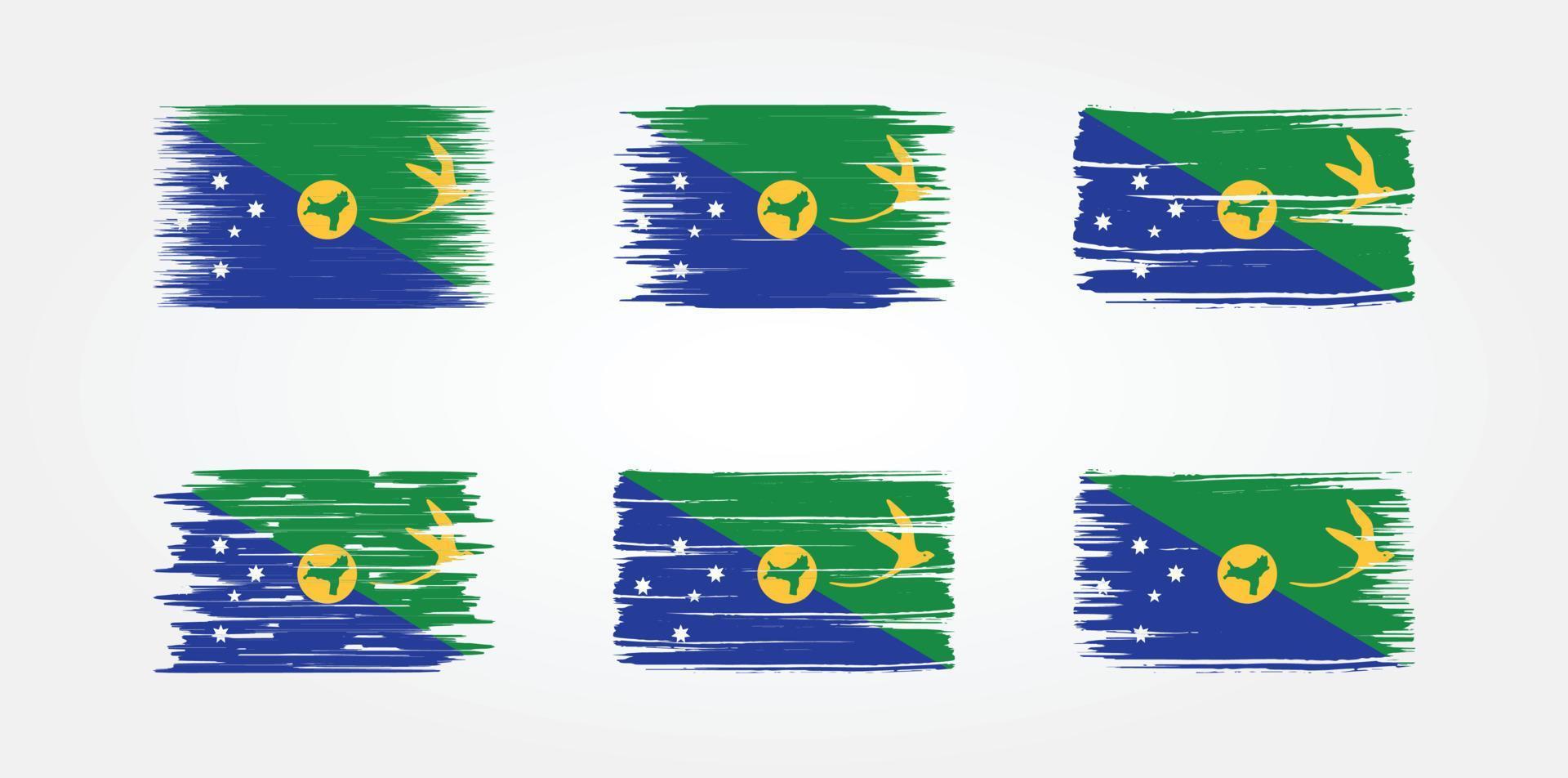 colección de banderas de las islas de navidad. bandera nacional vector