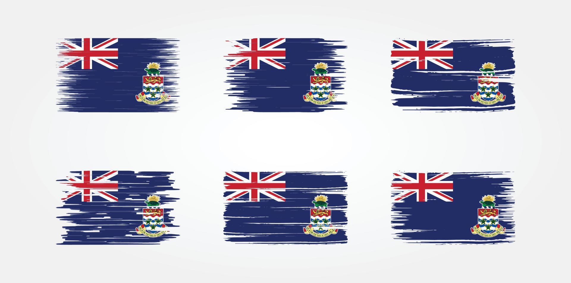 colección de banderas de las islas caimán. bandera nacional vector
