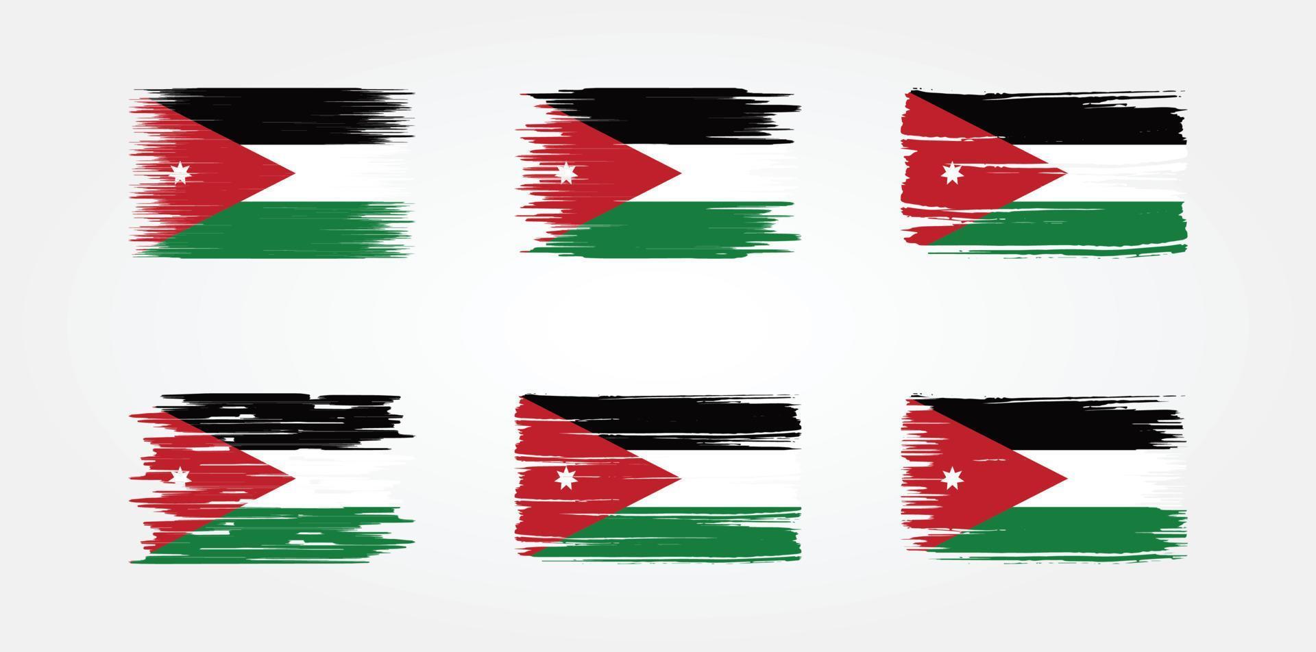 Jordan Flag Collection. National Flag vector
