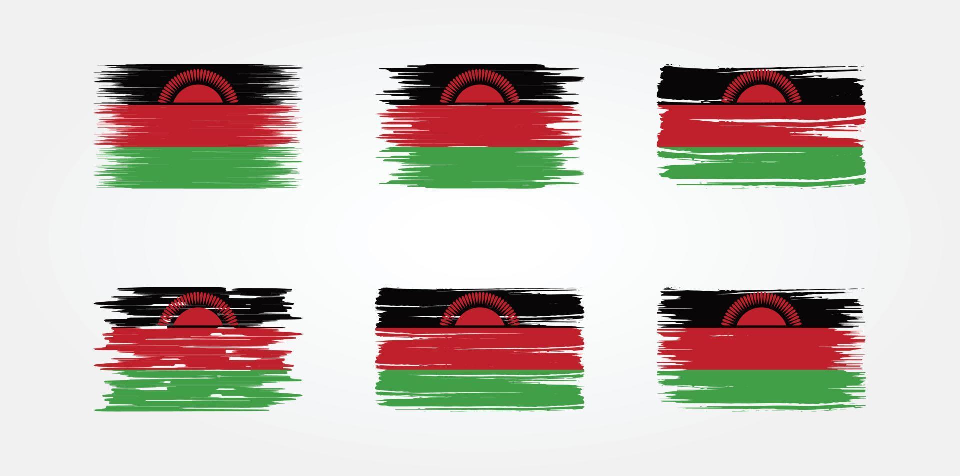Malawi Flag Collection. National Flag vector