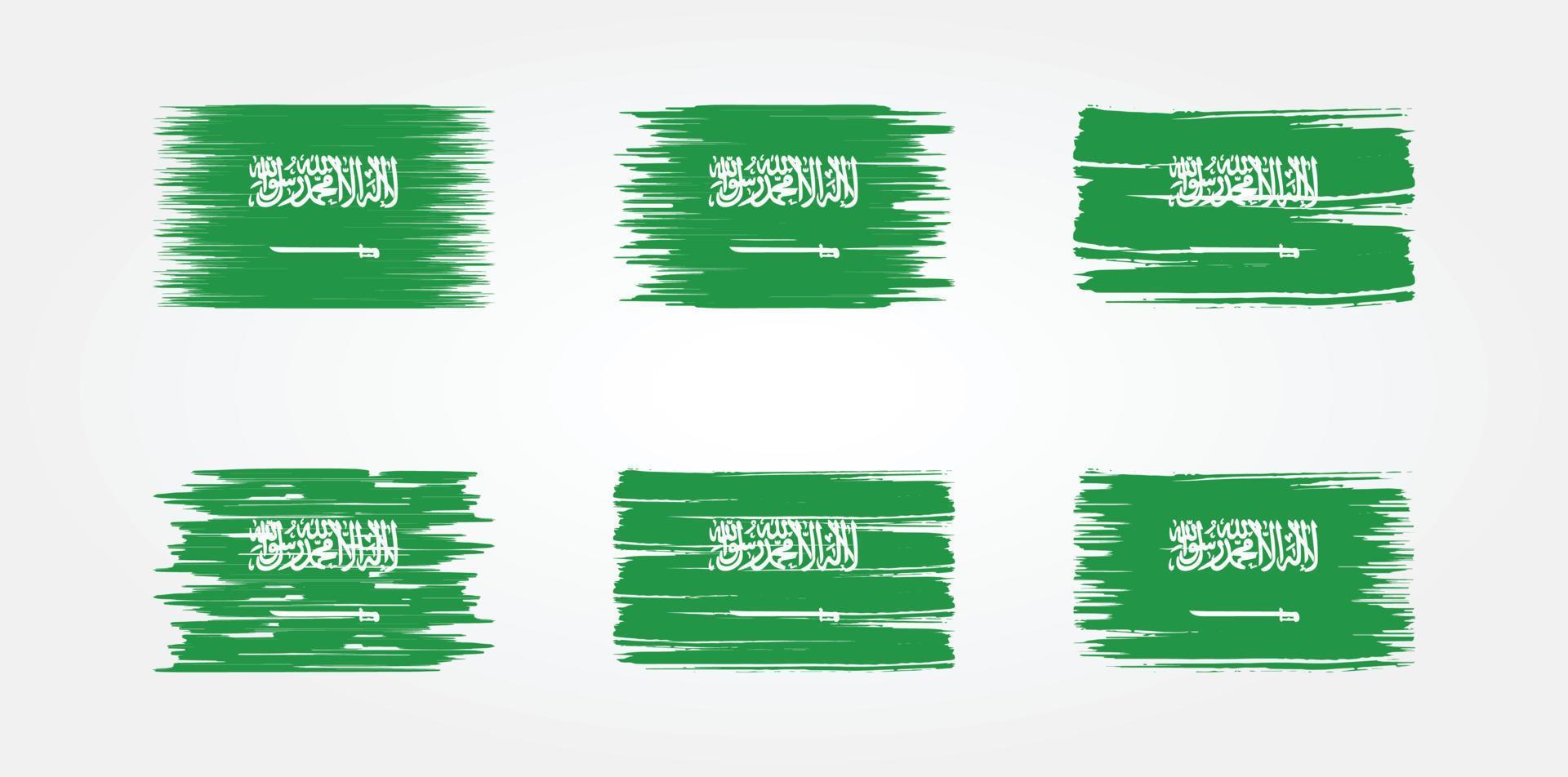 colección de banderas de arabia saudita. bandera nacional vector