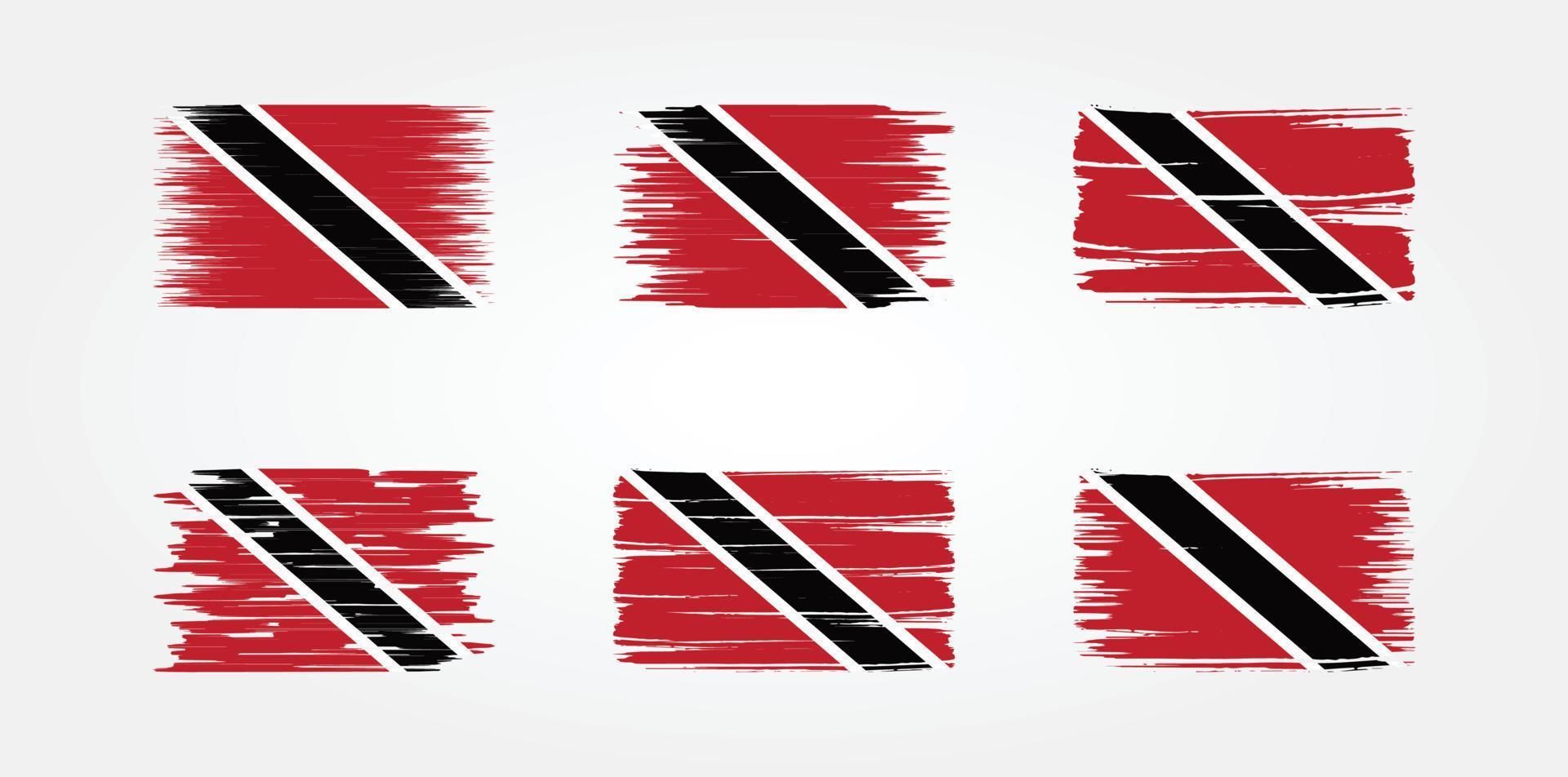 colección de banderas de trinidad y tobago. bandera nacional vector