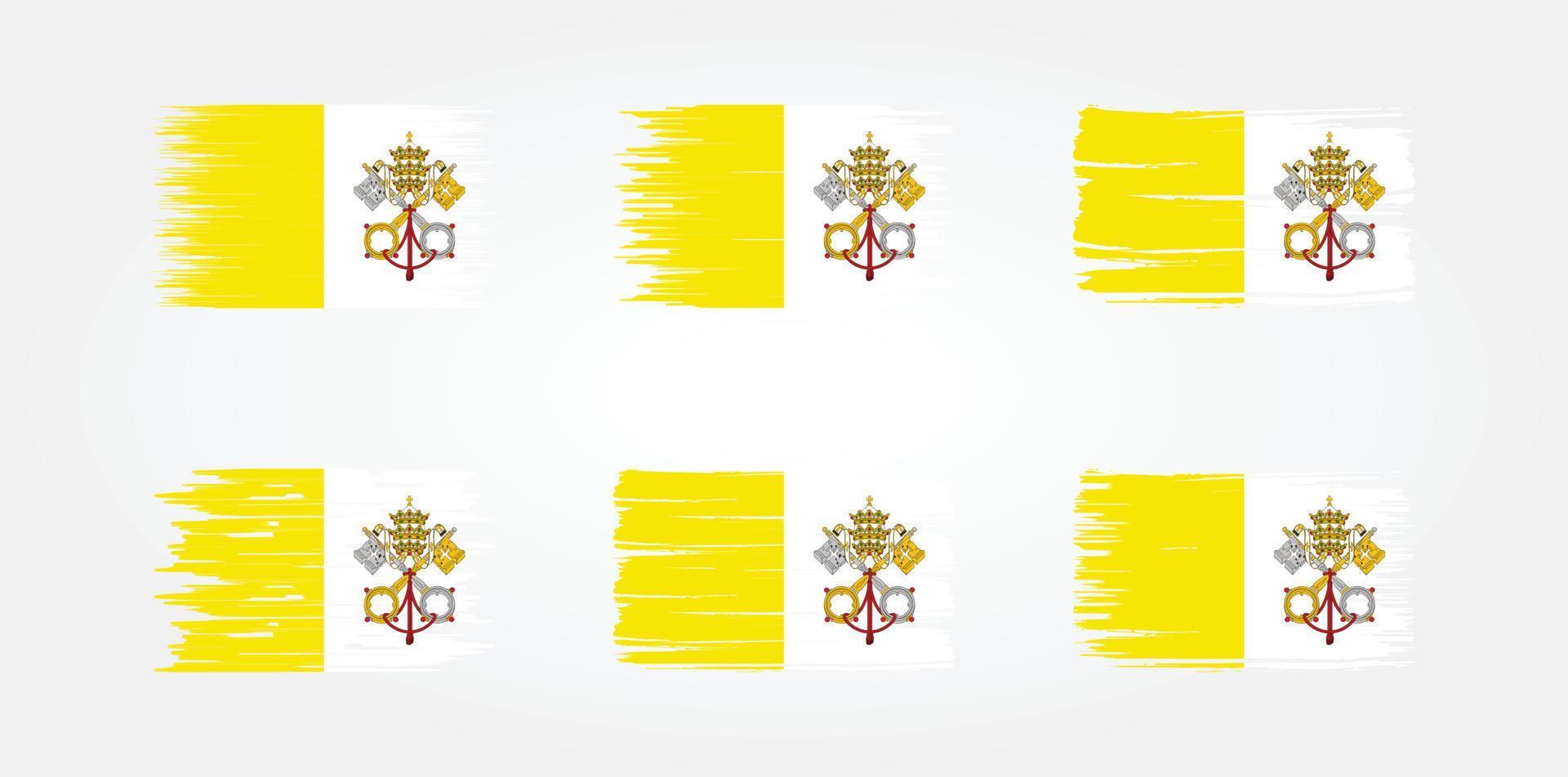 colección de la bandera del vaticano. bandera nacional vector
