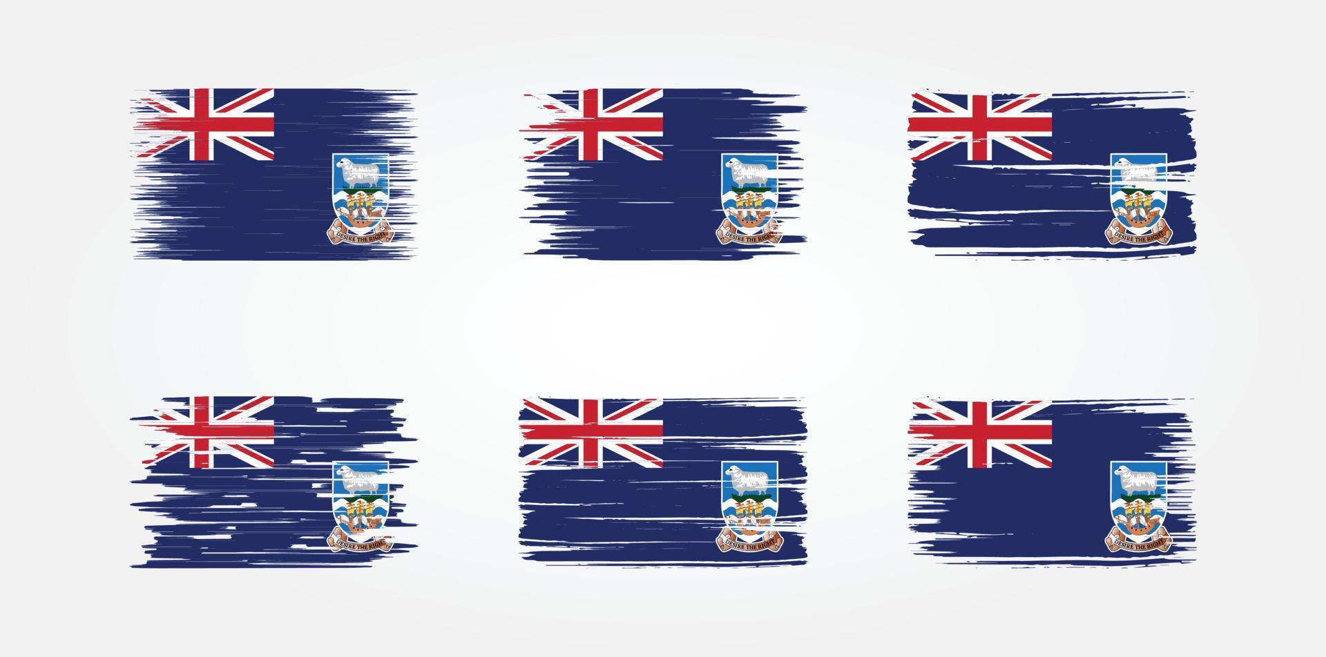 colección de banderas de las islas malvinas. bandera nacional vector