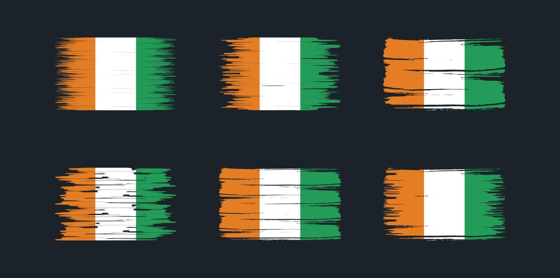 Ivory Coast Flag Collection. National Flag vector