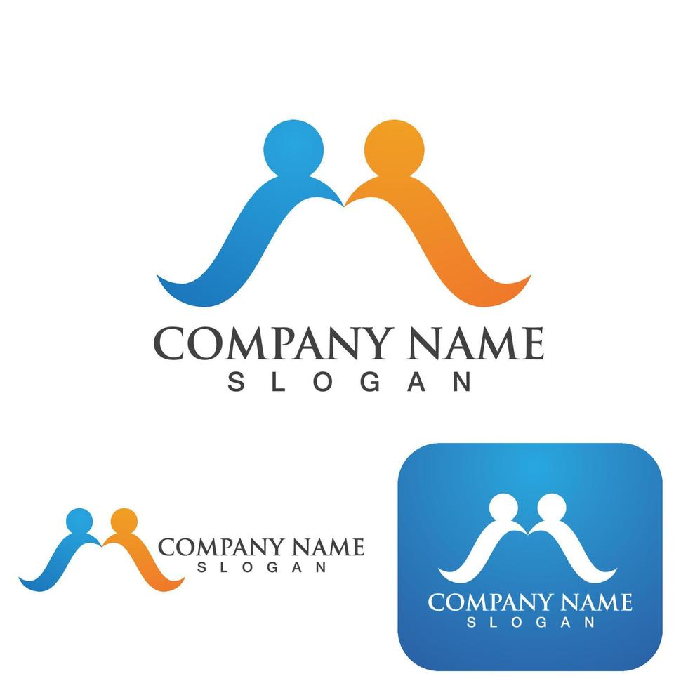 Adoption children logo and symbol health vector