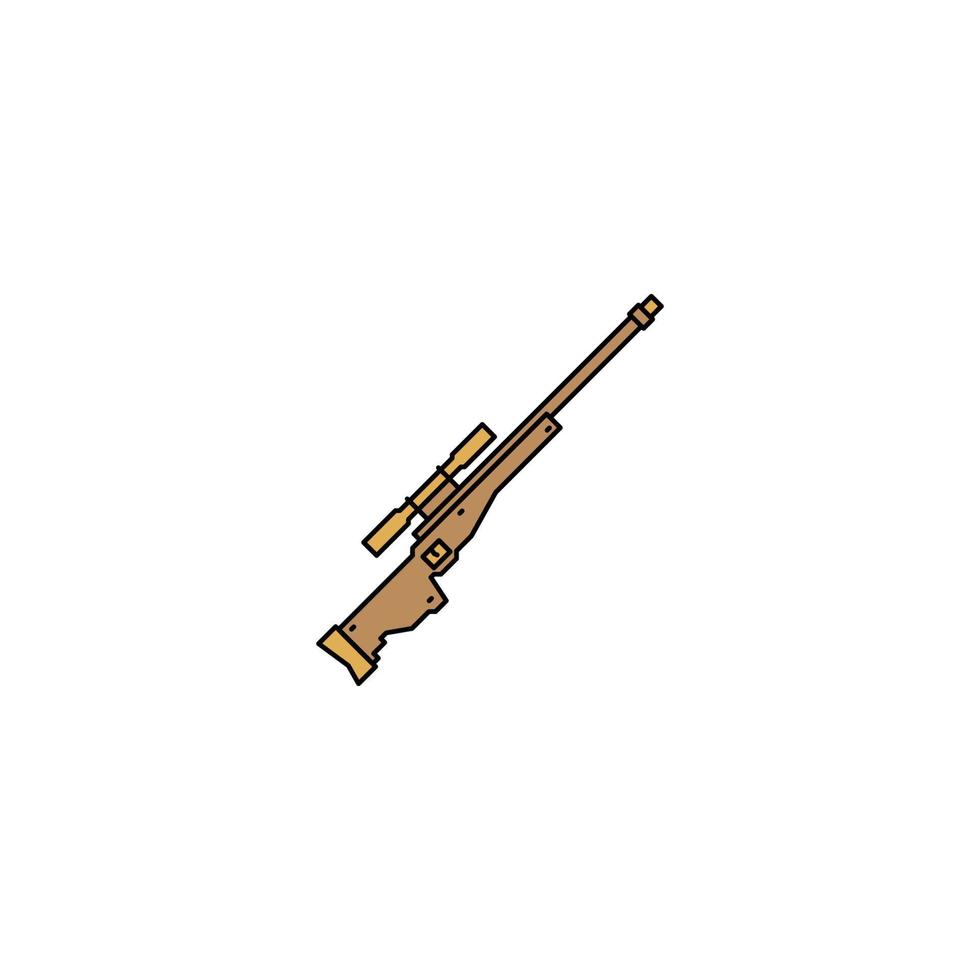 deer hunting gun icon vector