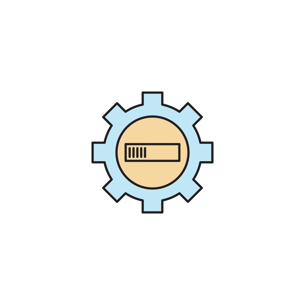 icono de carga de configuración de actualización del sistema vector