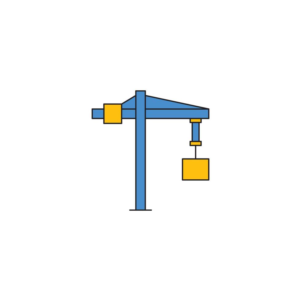 construction industry Crane icon vector