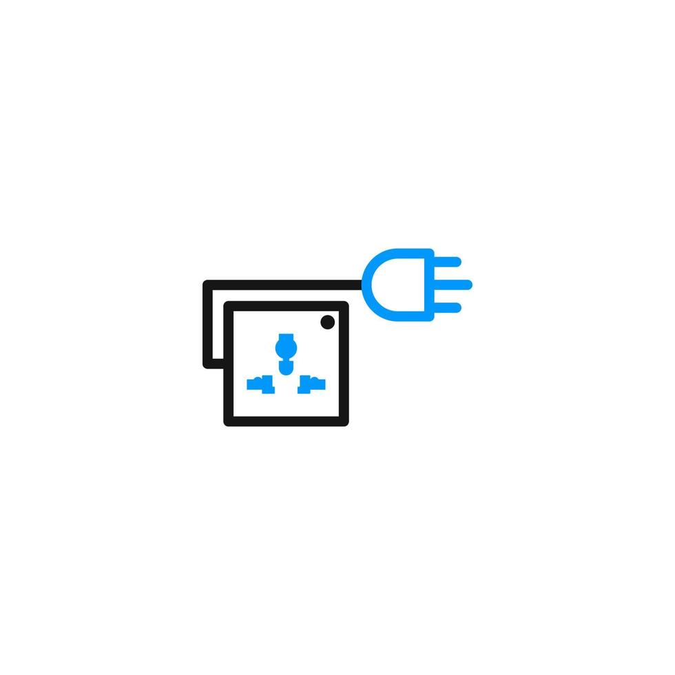 Modern electric sustainable plug icon vector