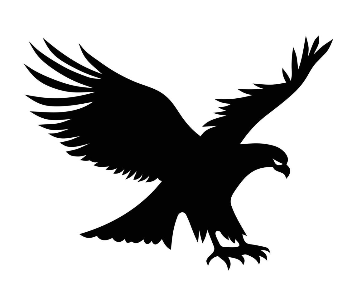 The silhouette of an eagle in attack vector