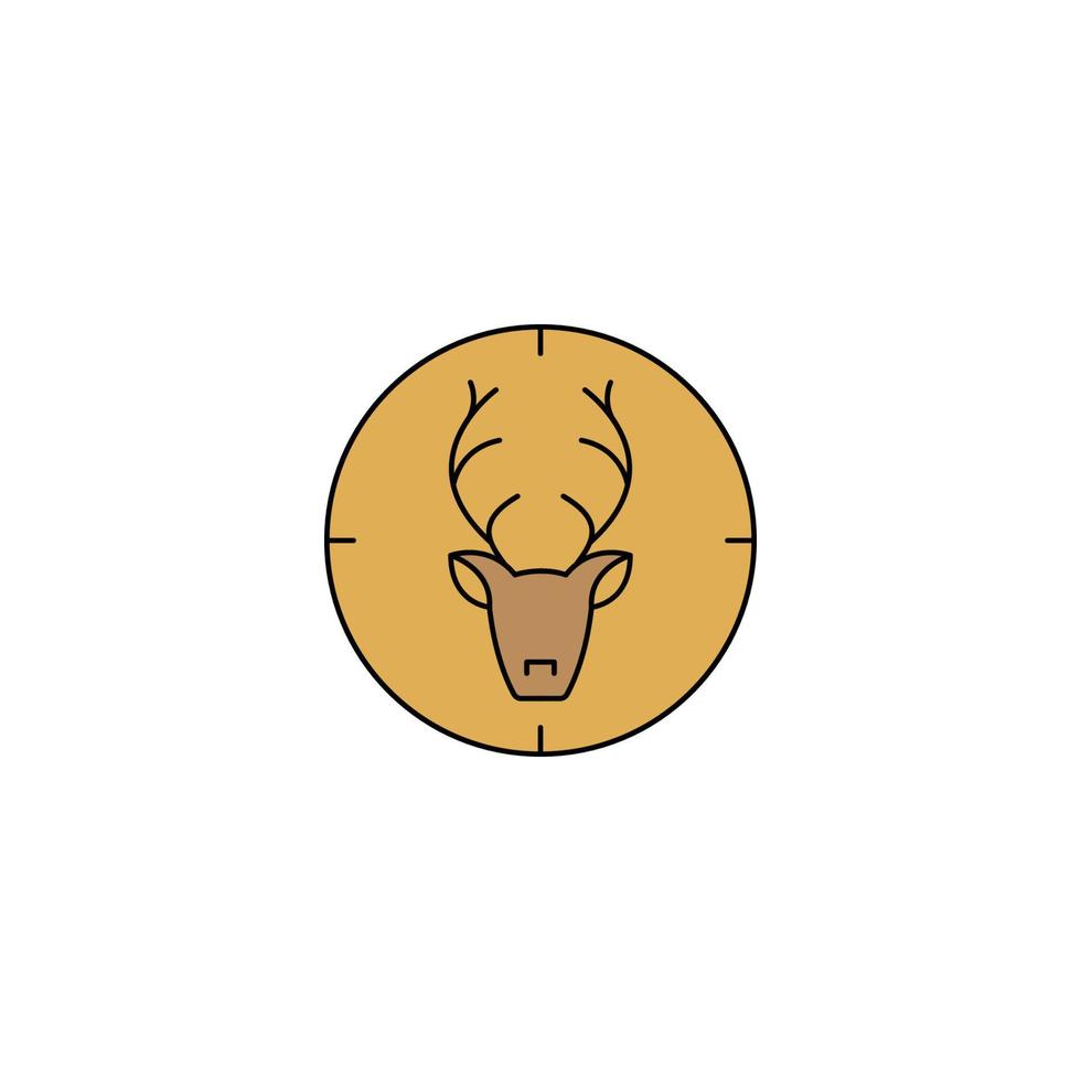 Deer Head Horns Hunting icon vector