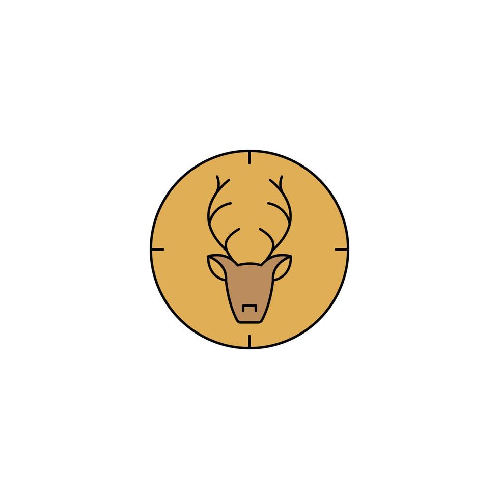 Deer Head Horns Hunting icon vector