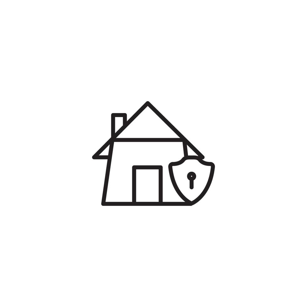 home security lock icon vector