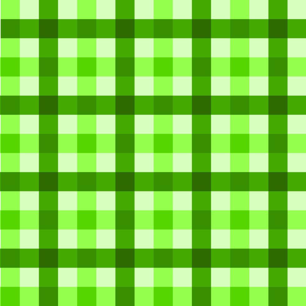 Gingham seamless pattern. Green color. For plaid, tablecloths, clothes, shirts, dresses, paper, bedding, blankets, quilts and other textile products. Concept of cowboy, country, forest, spring. vector