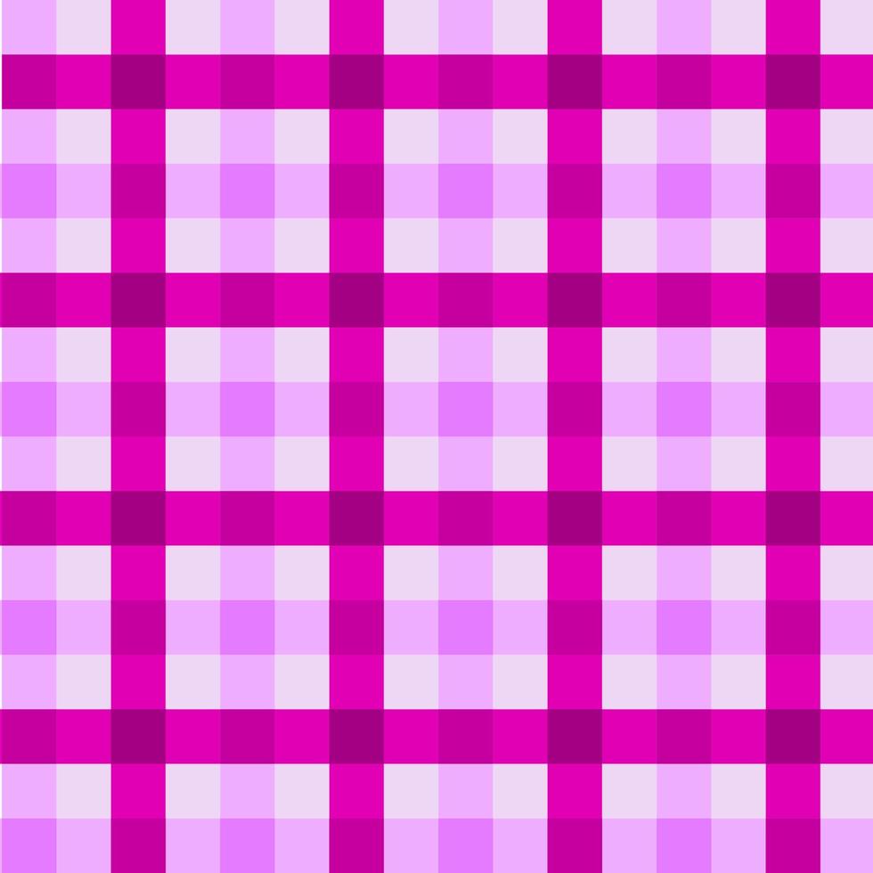 Gingham seamless pattern. Pink to violet color. For plaid, tablecloths, clothes, shirts, dresses, paper, bed, blankets, quilts and textile products. Concept of cowboy, country, girl, women, mother.. vector