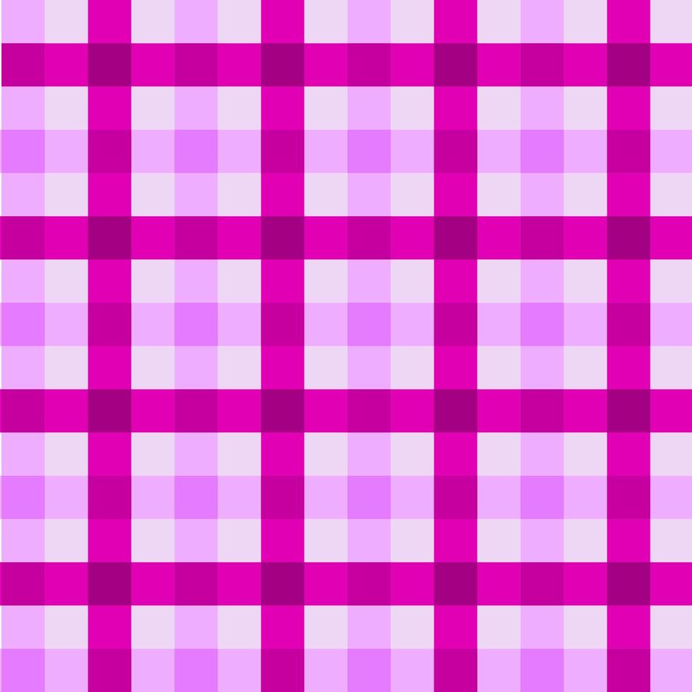 patrón sin costuras de guinga. color rosa a violeta. para plaid, manteles, ropa, camisas, vestidos, papel, cama, frazadas, edredones y productos textiles. concepto de vaquero, país, niña, mujer, madre.. vector