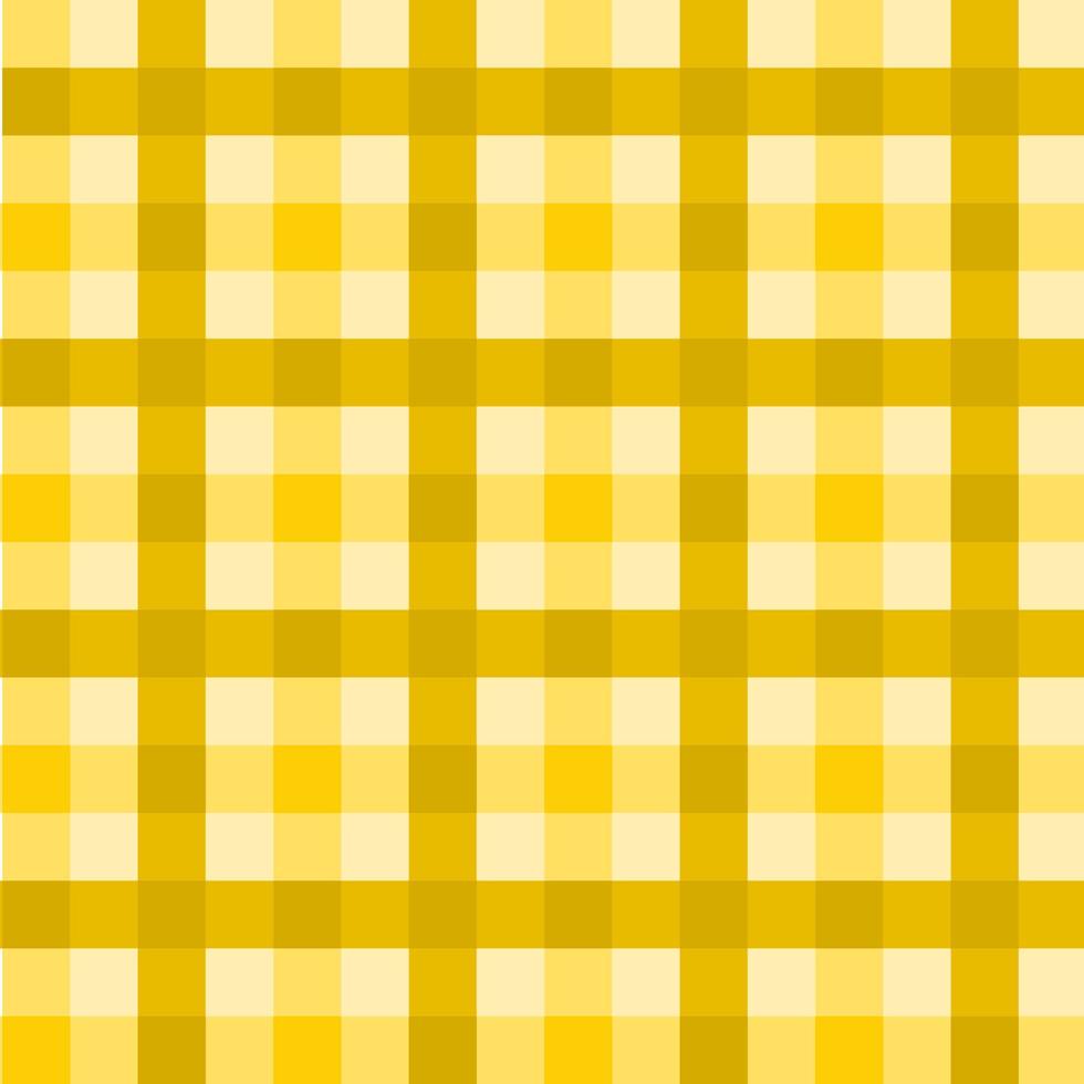 Gingham seamless pattern. Yellow color. For plaid, tablecloths, clothes, shirts, dresses, paper, bed, blankets, quilts and textile products. Concept of cowboy, country, harvest, fall, bloom.. vector