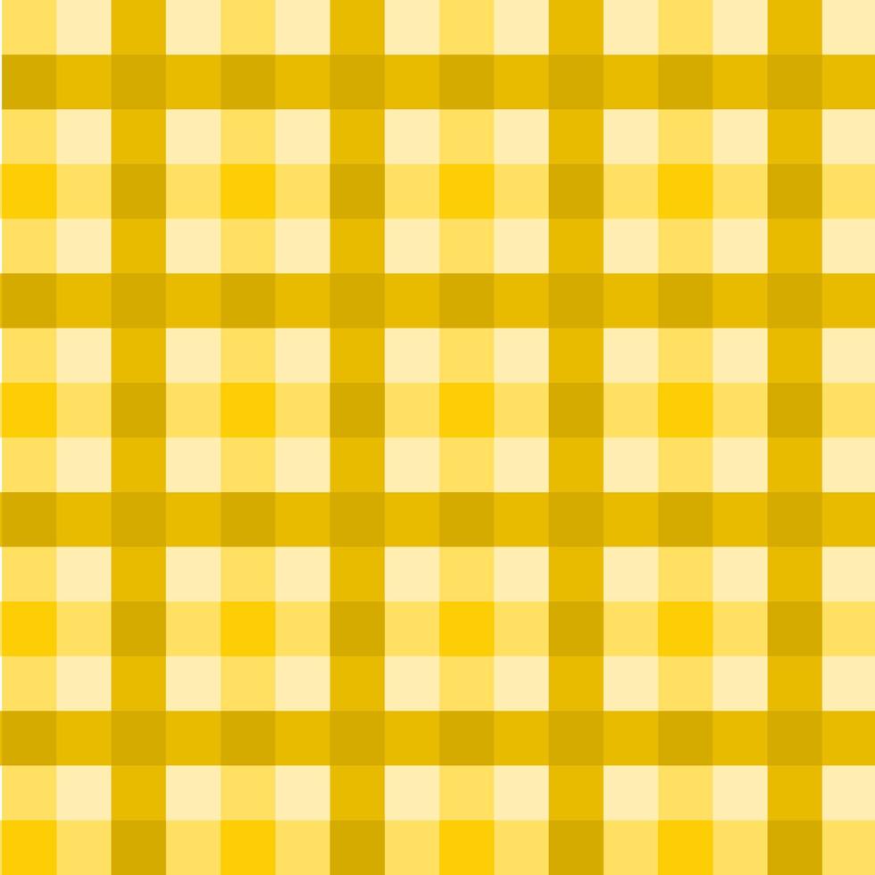 Gingham seamless pattern. Yellow color. For plaid, tablecloths, clothes, shirts, dresses, paper, bed, blankets, quilts and textile products. Concept of cowboy, country, harvest, fall, bloom.. vector