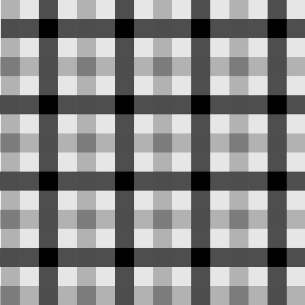 Gingham seamless pattern. Black and white tone.For plaid, tablecloths, clothes, shirts, dresses, paper, bedding, blankets, quilts and other textile products. Concept of cowboy, country, kitchen. vector