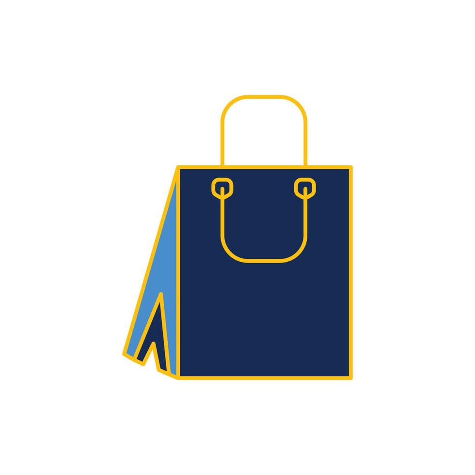 Creative shopping bag icon vector