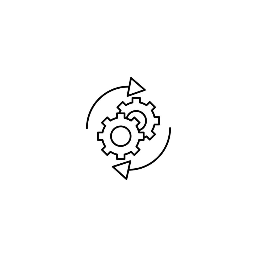 icono de carga de configuración de actualización del sistema vector