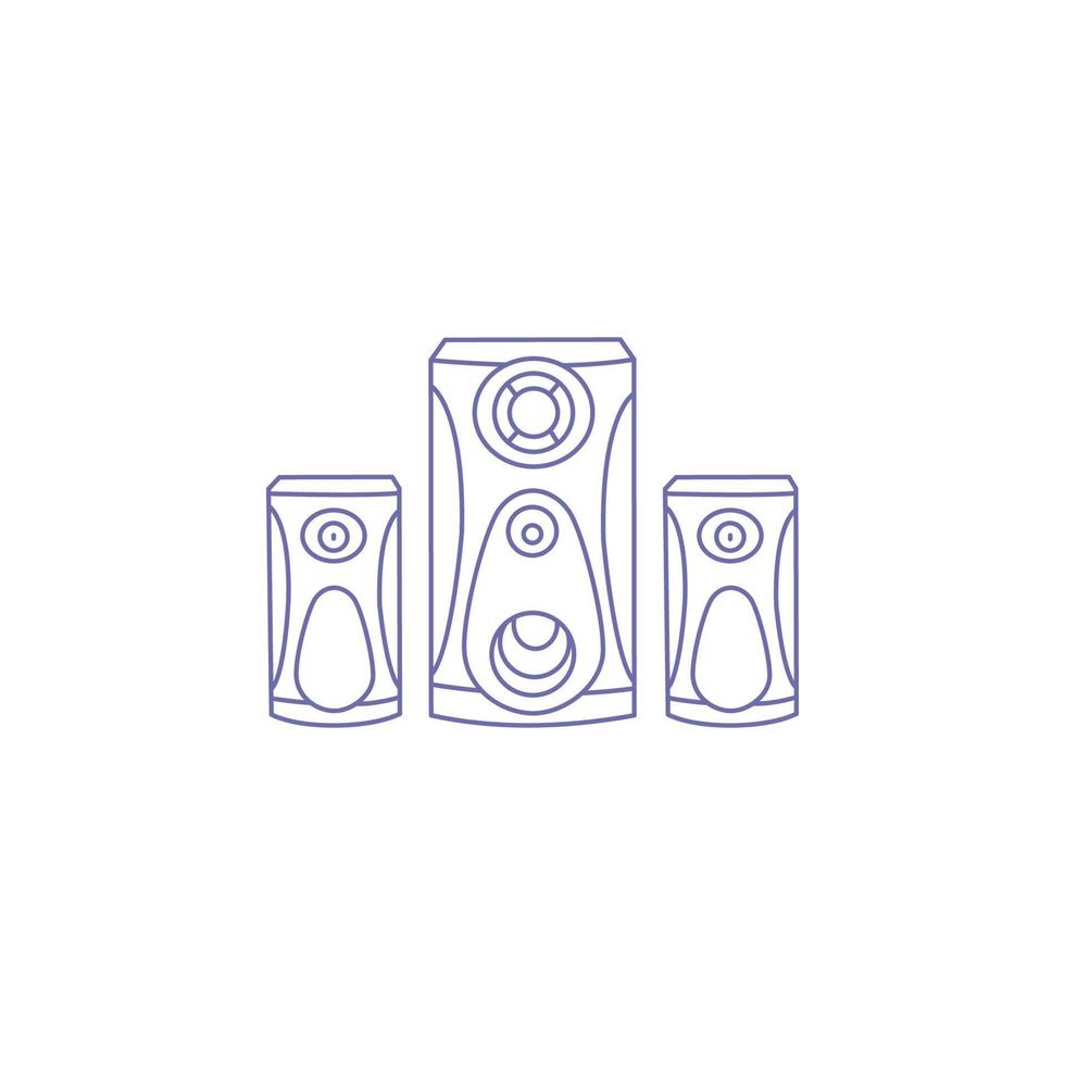 Modern sound system sound box icon vector