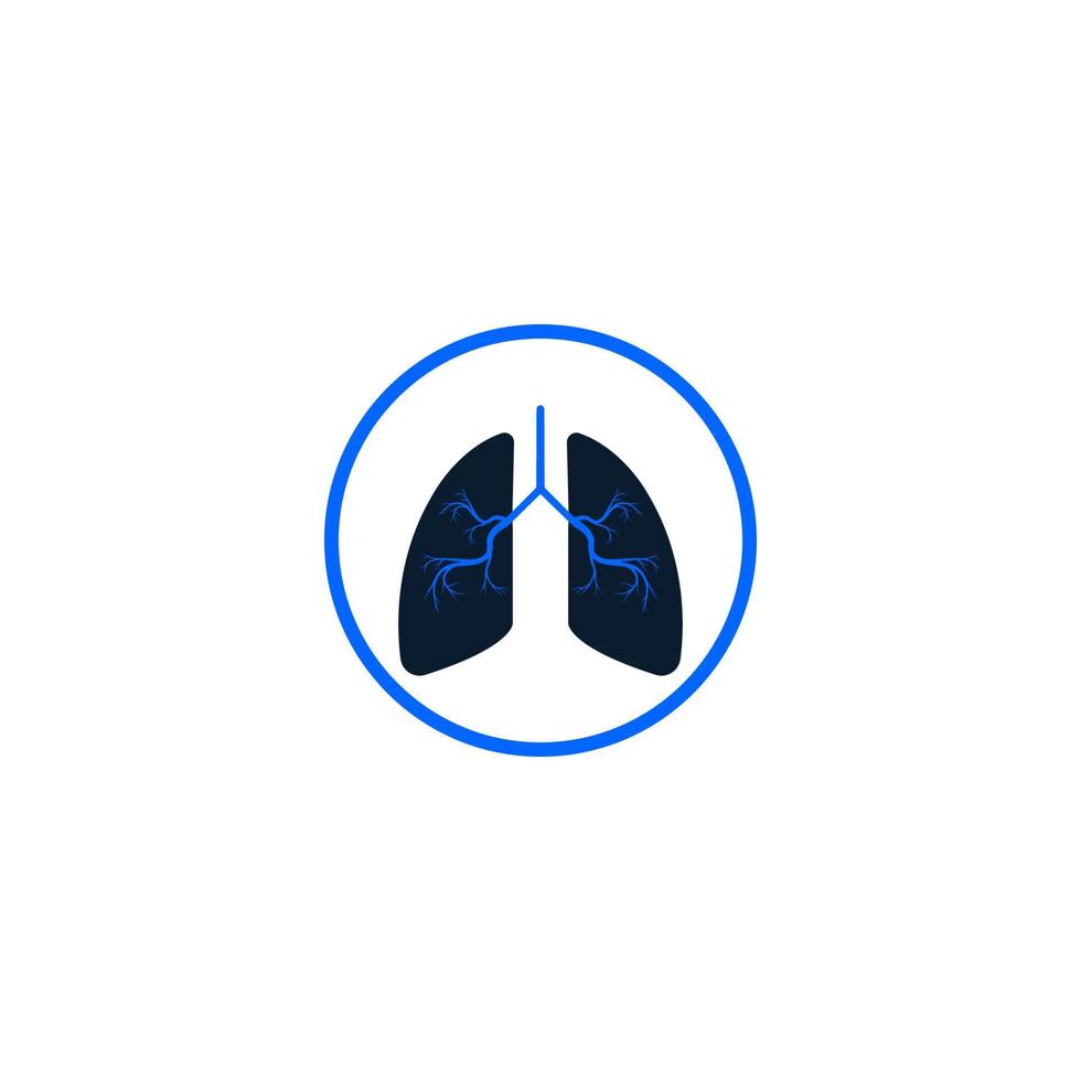 vector de icono de pulmones humanos