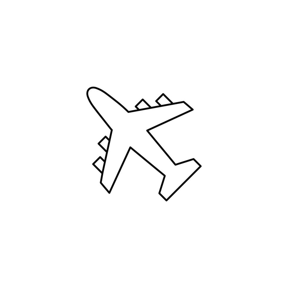 flight plane transport icon vector