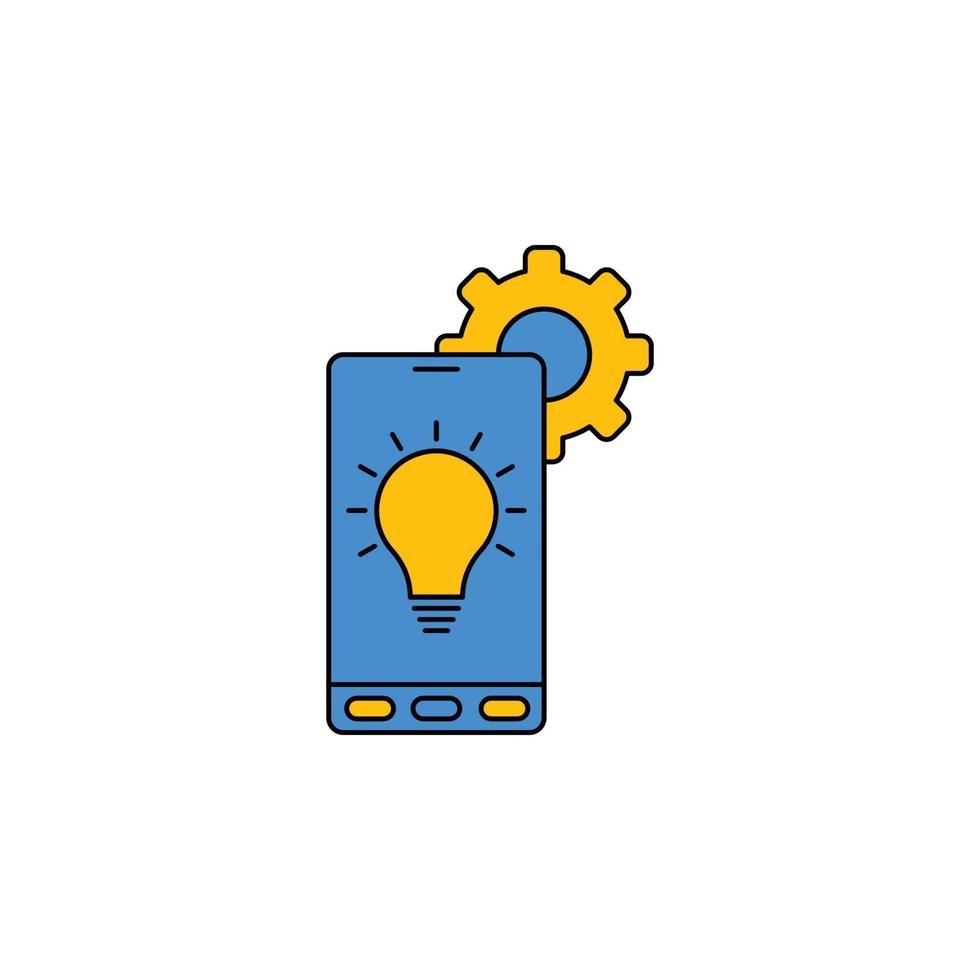 mobile engineering icon vector