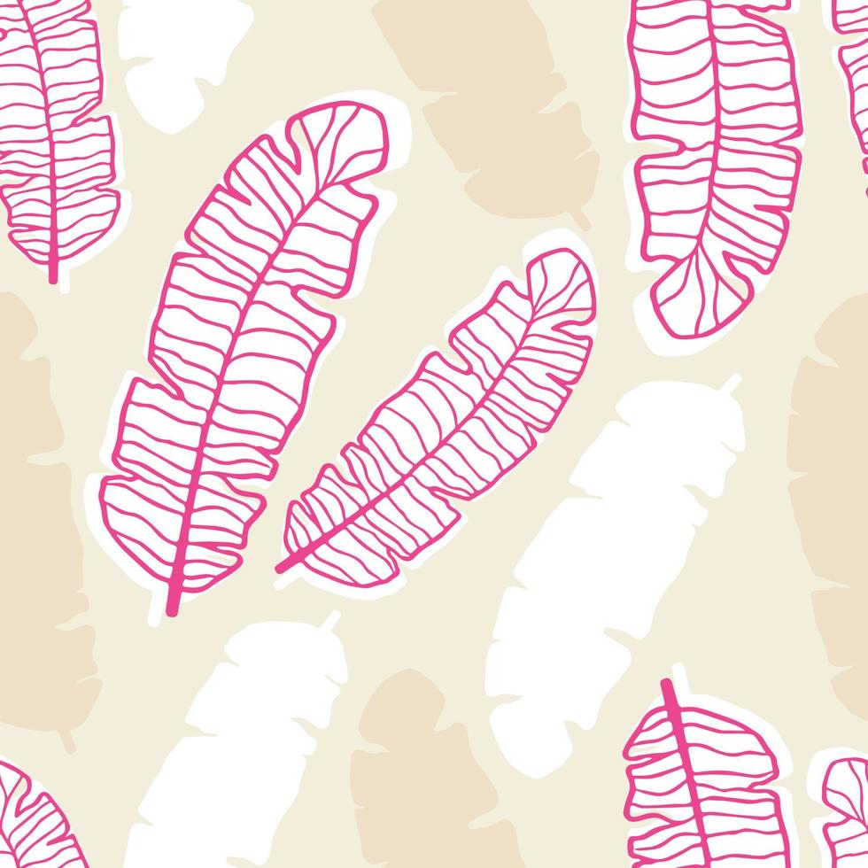 Beautiful tropical monstera leaves seamless pattern design. Tropical leaves nature background. Trendy Brazilian illustration. Spring and summer design for textile, prints, wrapping paper. vector
