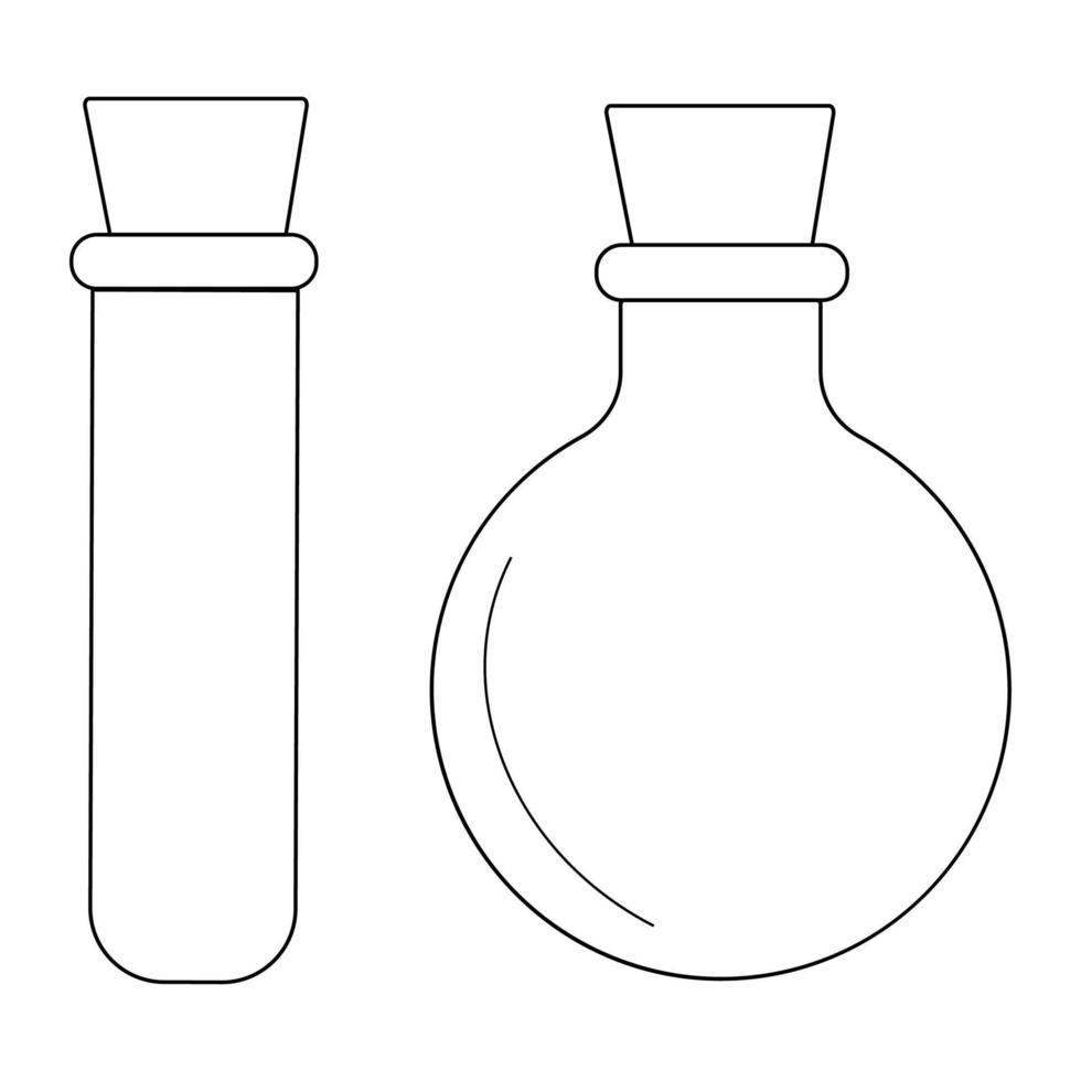 Vector doodle illustration of potion bottle