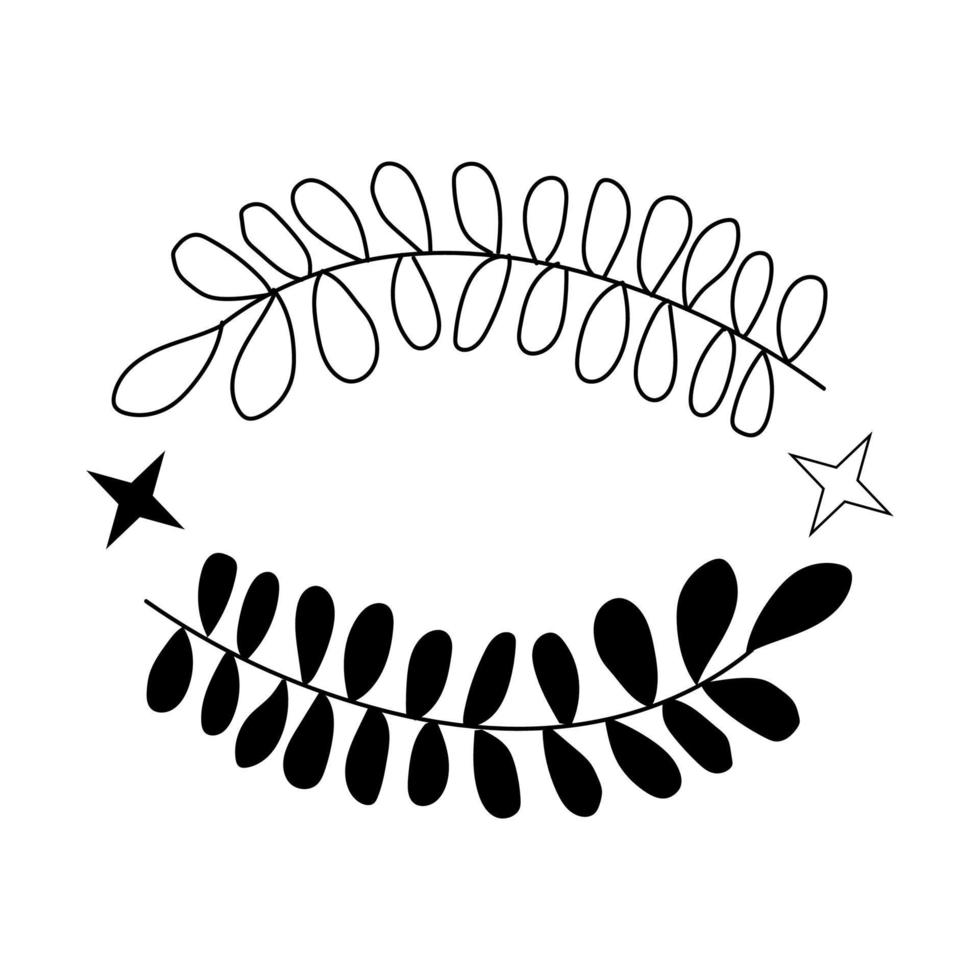 Vector doodle illustration mystical magical plantsPrint
