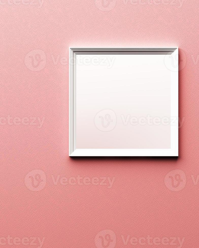 White frame leather texture background. 3d rendering photo