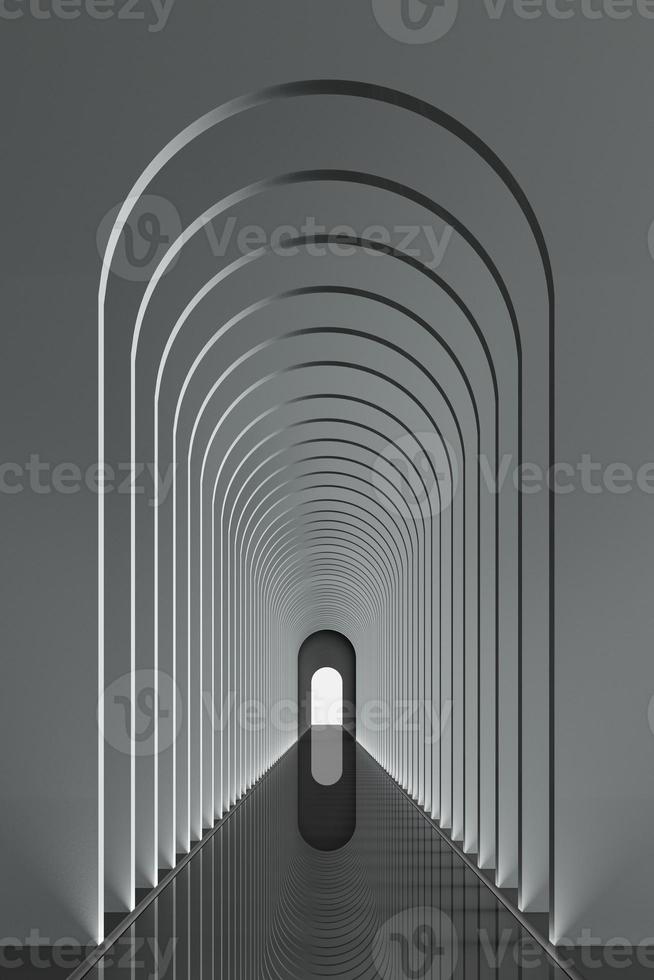 3d rendering arc rhythm in pastel color tone. photo