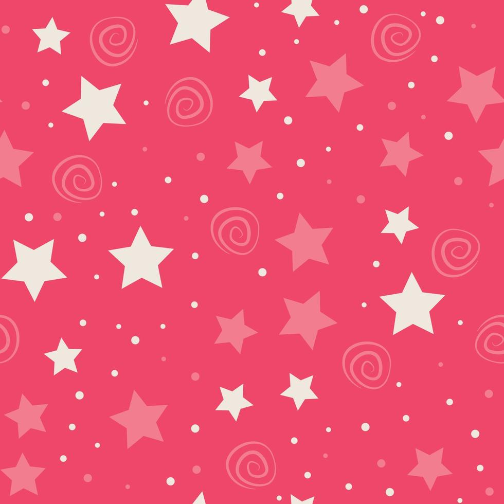 Stars repeat pattern design. Hand-drawn sky background. Holidays pattern for wrapping paper, fabric, wrapping paper, prints and textile. vector