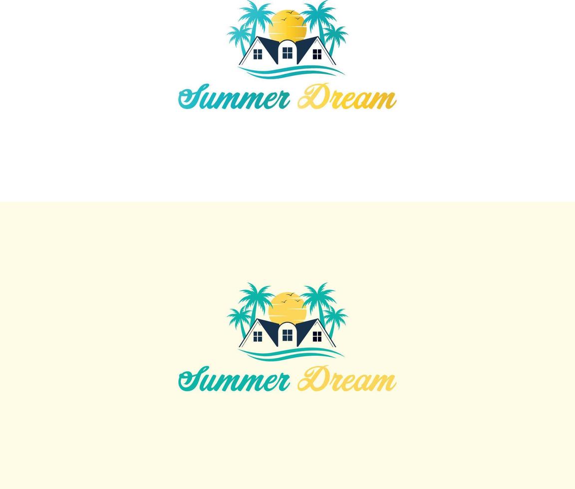 ilustración vectorial del logotipo de viaje. diseño de logotipo de vacaciones. diseño de logotipo de viaje de verano. vector