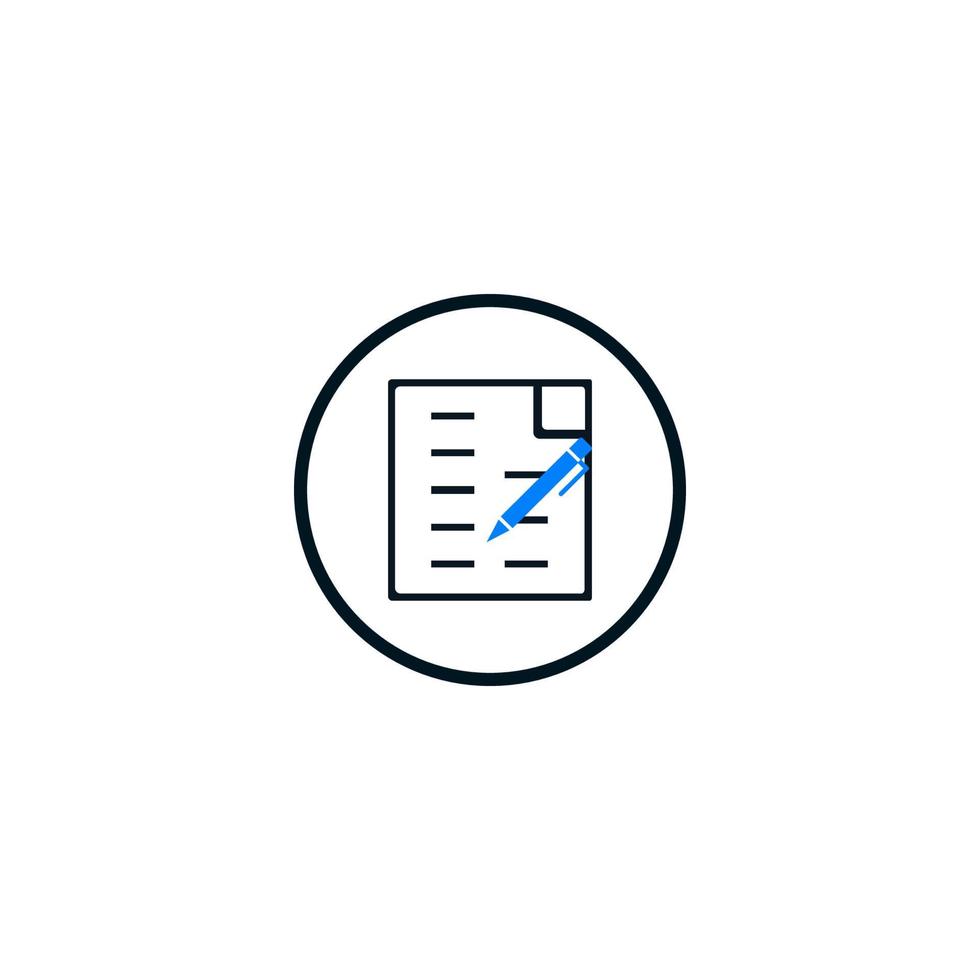 Compose, diary, edit, file, note, write icon vector