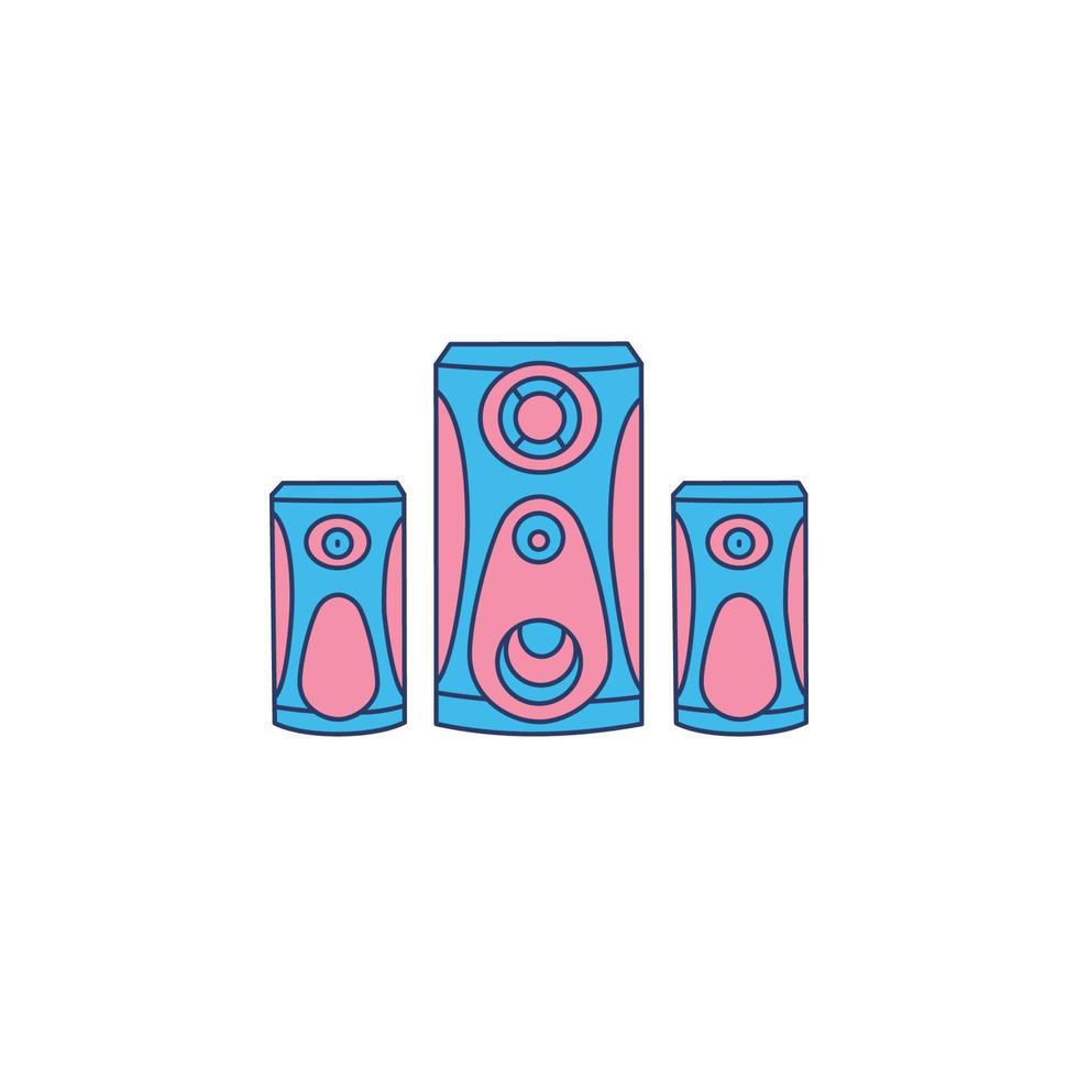 Modern sound system sound box icon vector