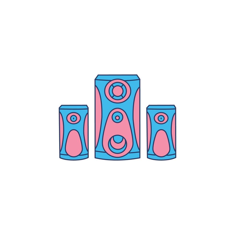 Modern sound system sound box icon vector