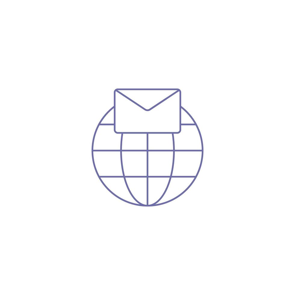 worldwide electronic mail communication icon vector