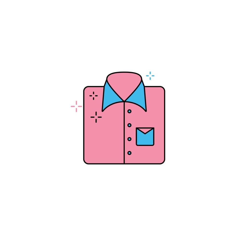 dress shirt cleaning icon vector