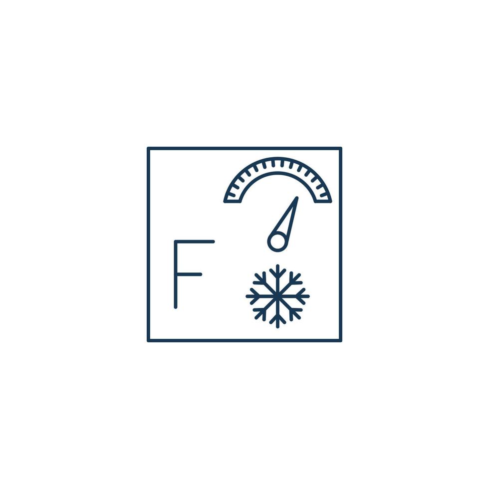 Fridge cooler measurement meter vector