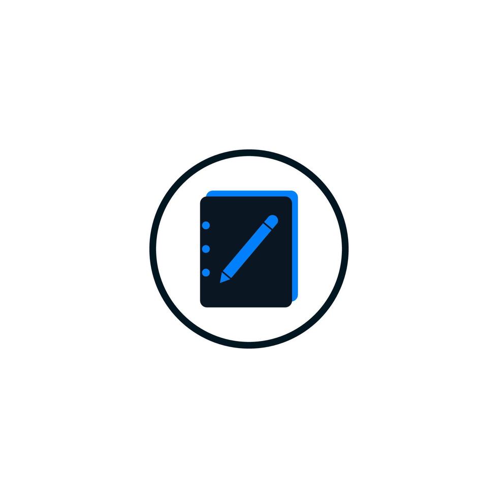 Compose, diary, edit, file, note, write icon vector